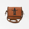 Frontier Rodeo Genuine LeatherBlack Embroidered Crossbody Bag