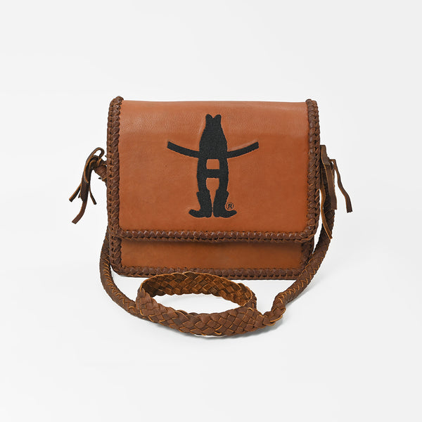 Frontier Rodeo Genuine LeatherBlack Embroidered Crossbody Bag
