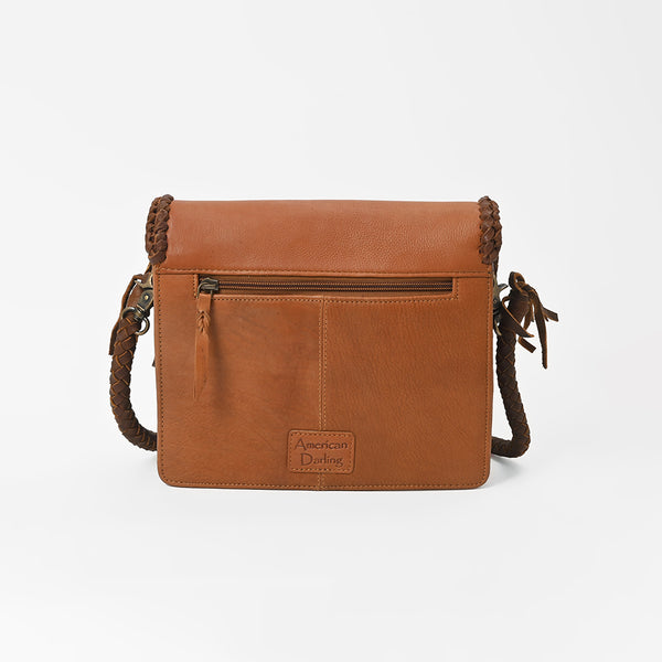 Frontier Rodeo Genuine LeatherBlack Embroidered Crossbody Bag