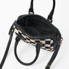 American Darling Genuine Leather & Hair-On-Hide Black Checkerboard Speedy Bag