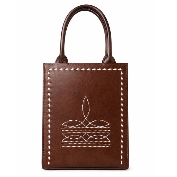 ADBGM1130 American Darling Embroidered Buckstitch Genuine Leather Western Tote Bag