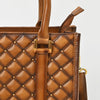 ADBGM755 American Darling Studded Quilted Leather Handbag with Removable Strap