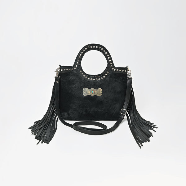 ADBGM836 American Darling Leather Studded Fringe Tote Handbag