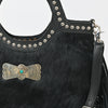 ADBGM836 American Darling Leather Studded Fringe Tote Handbag