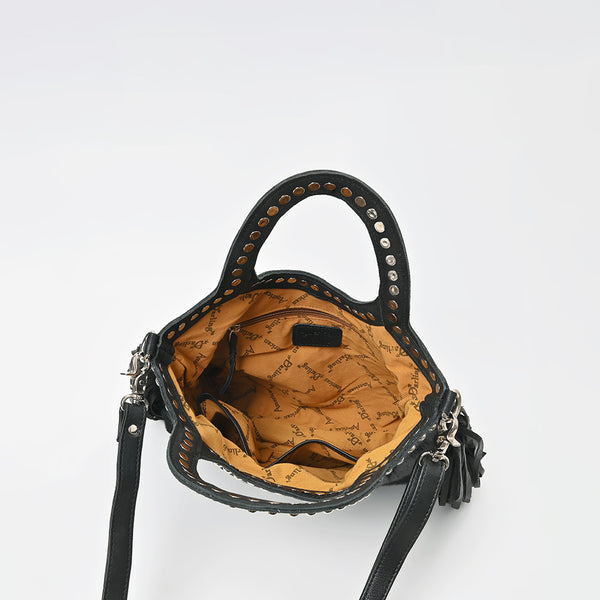 ADBGM836 American Darling Leather Studded Fringe Tote Handbag