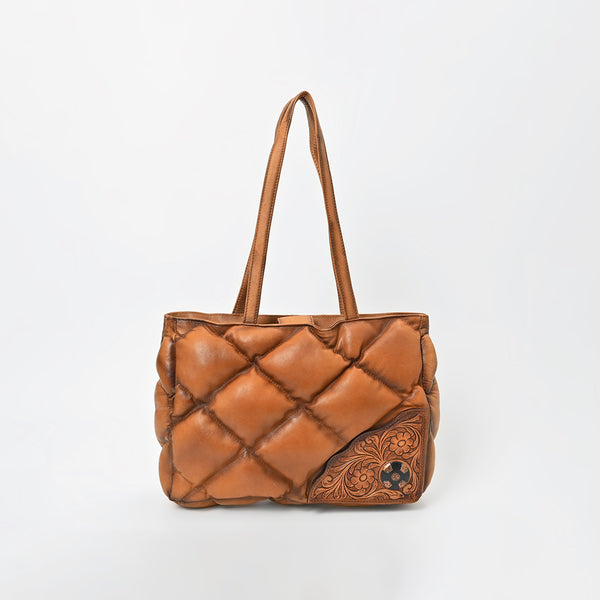 ADBGM840 American Darling Quilted Leather Western Shoulder Bag with Tooled Accent