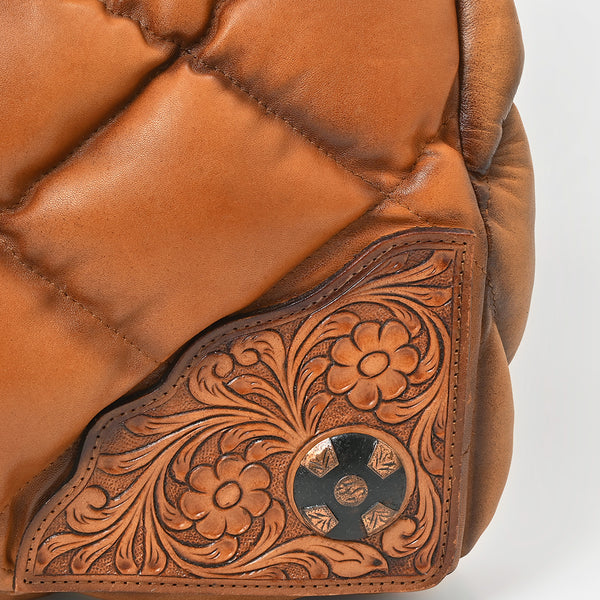 ADBGM840 American Darling Quilted Leather Western Shoulder Bag with Tooled Accent