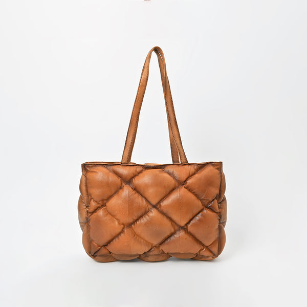 ADBGM840 American Darling Quilted Leather Western Shoulder Bag with Tooled Accent