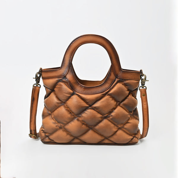 ADBGM843 American Darling Leather Diamond Quilted Crossbody Tote
