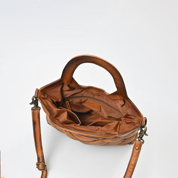 ADBGM843 American Darling Leather Diamond Quilted Crossbody Tote