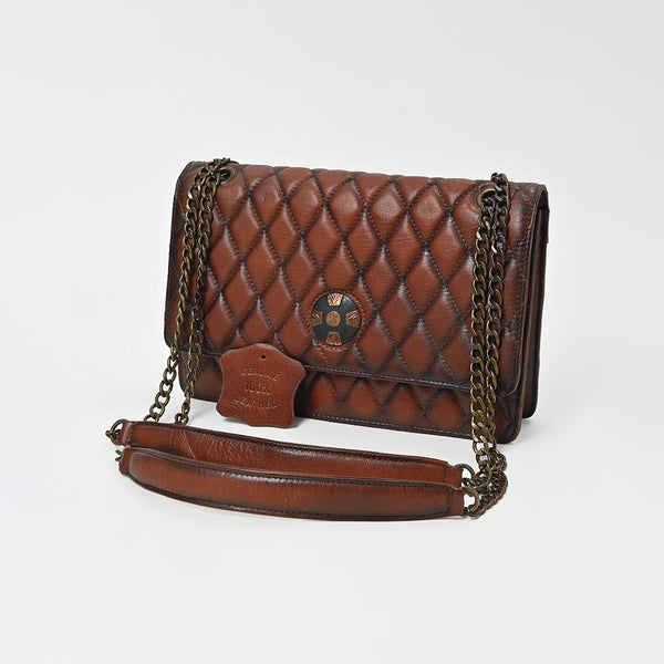 ADBGM844 American Darling Quilted Leather Chain Strap Shoulder Bag