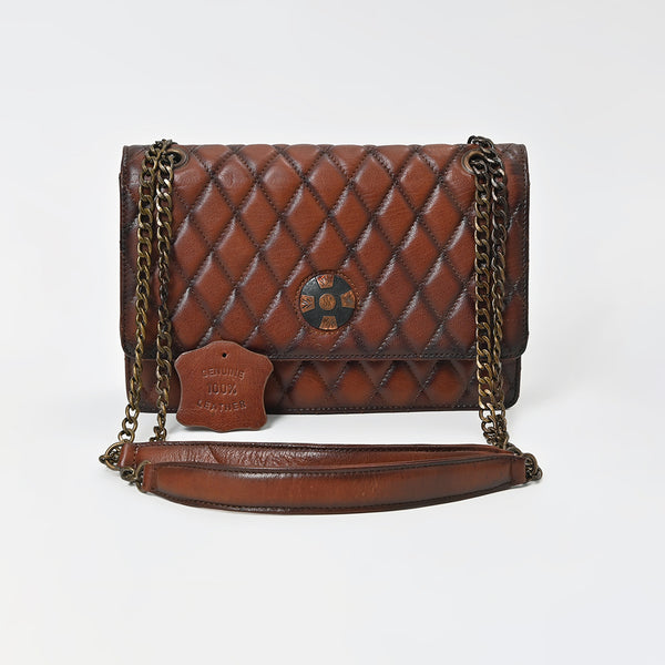 ADBGM844 American Darling Quilted Leather Chain Strap Shoulder Bag