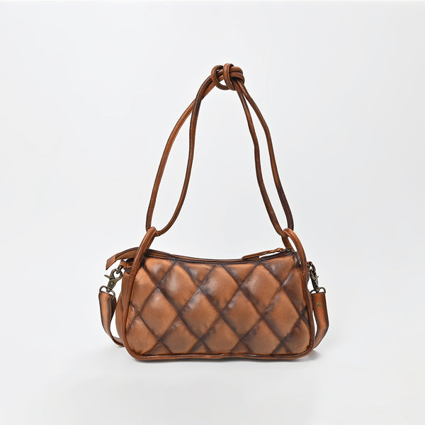 ADBGM884 American Darling Hand-Tooled Quilted Leather Crossbody Shoulder Bag