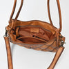 ADBGM884 American Darling Hand-Tooled Quilted Leather Crossbody Shoulder Bag