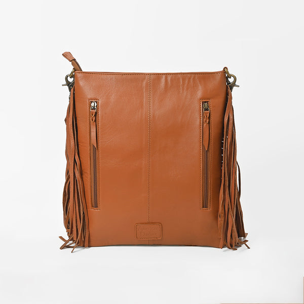 ADBGM888 American Darling Leather Patchwork Fringe Shoulder Bag