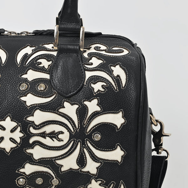 ADBGM897 Western Floral Overlay Leather Speedy Bag - American Darling