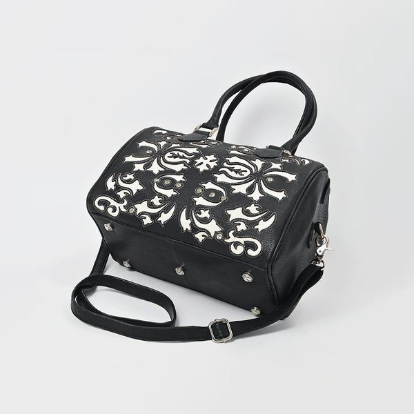 ADBGM897 Western Floral Overlay Leather Speedy Bag - American Darling