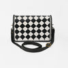 ADBGM908 American Darling Genuine Leather Checkered Crossbody Bag
