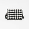 ADBGM908 American Darling Genuine Leather Checkered Crossbody Bag
