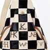 ADBGM914 American Darling Checkered Hair on Leather Sling Bag