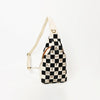 ADBGM914 American Darling Checkered Hair on Leather Sling Bag