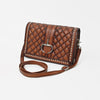 ADBGM929 American Darling Quilted Genuine Leather Studded Crossbody