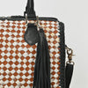 ADBGM935 American Darling Woven Hair-on and Genuine Leather Satchel Speedy Handbag