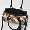 ADBGM935 American Darling Woven Hair-on and Genuine Leather Satchel Speedy Handbag