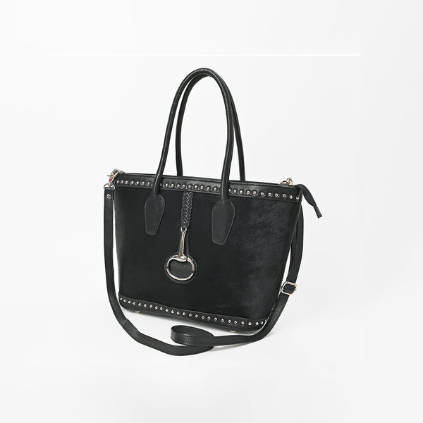 ADBGM964 American Darling Hair On Hide & Genuine Leather Studded Tote