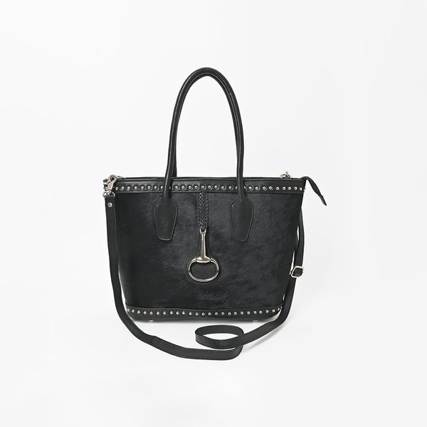 ADBGM964 American Darling Hair On Hide & Genuine Leather Studded Tote