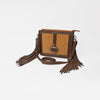 ADBGM980 American Darling Suede & Leather Fringe Crossbody Bag
