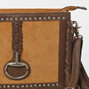 ADBGM980 American Darling Suede & Leather Fringe Crossbody Bag