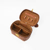ADBGZ1016 American Darling Hand-Tooled Floral Leather Tan Vanity Jewellery Case