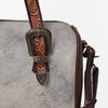 ADBGZ1081 American Darling Hand Tooled Leather Western Buckle Barrel Satchel Bag