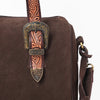 ADBGZ1097 American Darling Genuine Suede Leather Western Buckle Barrel Satchel Bag