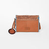 ADBGZ940 Clutch Hand Tooled Hair on Genuine Leather Women Bag