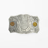 ADBKV107 American Darling German Silver Horseshoe Western Belt Buckle