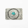 ADBKV118 Hand Engraved German Silver Western Belt Buckle with Turquoise Stones
