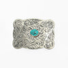 ADBKV119 Hand Engraved German Silver Western Belt Buckle with Turquoise Stones