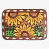 ADBLF106-BU Hand-Painted Sunflower & Cactus Tooled Leather Belt Buckle Vibrant Western Style