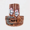 Official PRCA & NFR Licensed Collection®️ Tooled Leather Rodeo Belt