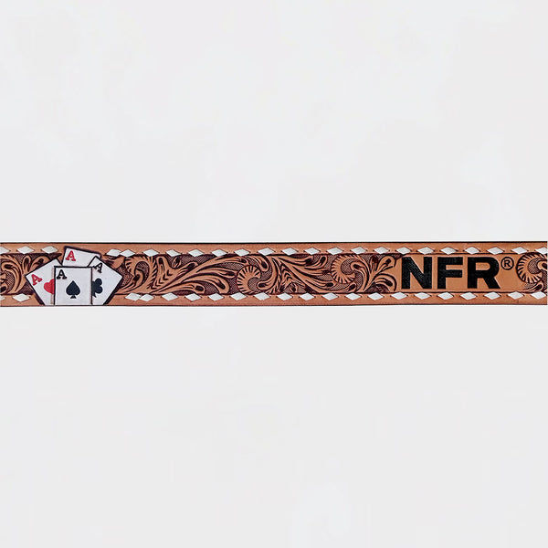 Official PRCA & NFR Licensed Collection®️ Tooled Leather Rodeo Belt
