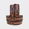 Official PRCA & NFR Licensed Collection®️ Western Brown Tooled Leather Belt