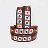 Official PRCA & NFR Licensed Collection®️Playing Cards Genuine Leather Belt