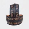 Official PRCA & NFR Licensed Collection®️ Black Tan Floral Tooled Leather Belt