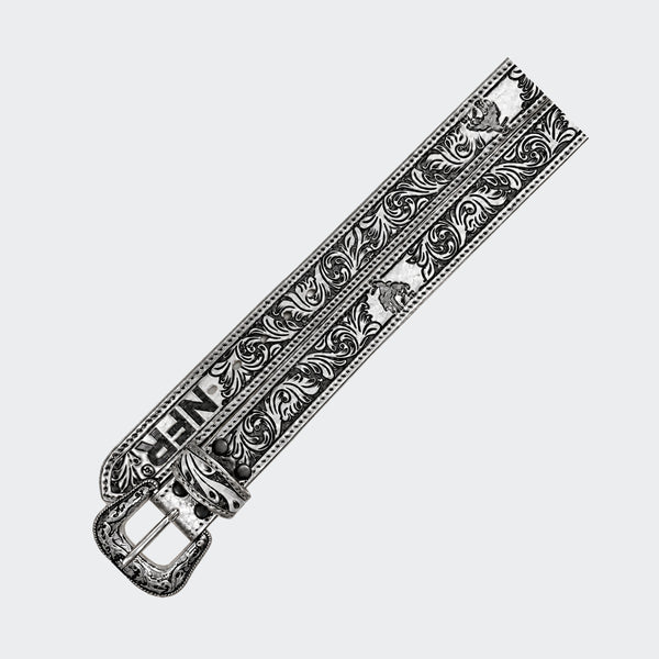 Official PRCA & NFR Licensed Collection®️ Tooled Genuine Leather Rodeo Belt