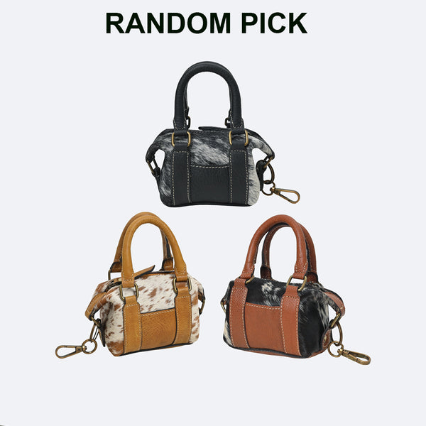 ADCHA132 American Darling Genuine Hair-On Mini Satchel Bag & Keychain Pouch