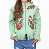 ADJKT113 American Darling Women Embroidered Leather Western Apparel Jacket