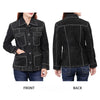ADJKTLTR018 American Darling Genuine Leather Studded Western Button Down Jacket