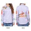 ADSH095 American Darling 100% Satin Cotton Crystal Western Rodeo Print Shirt